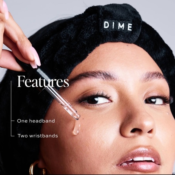 DIME Black Fuzzy Headband and Wristbands Set - Picture 3 of 5